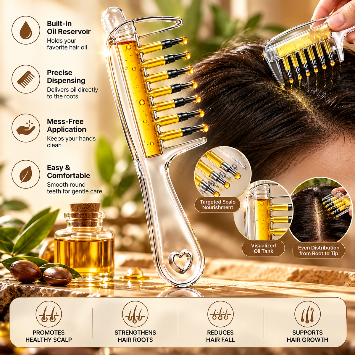 Hair oil applicator